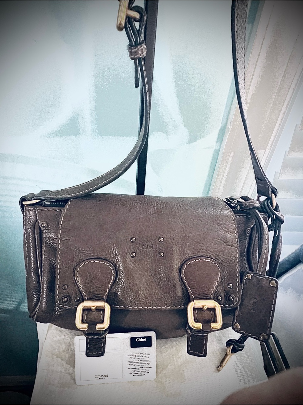 Chloe Vintage east west sm paddington Brown crossbody/Card/DB/Rare🤩Unisex